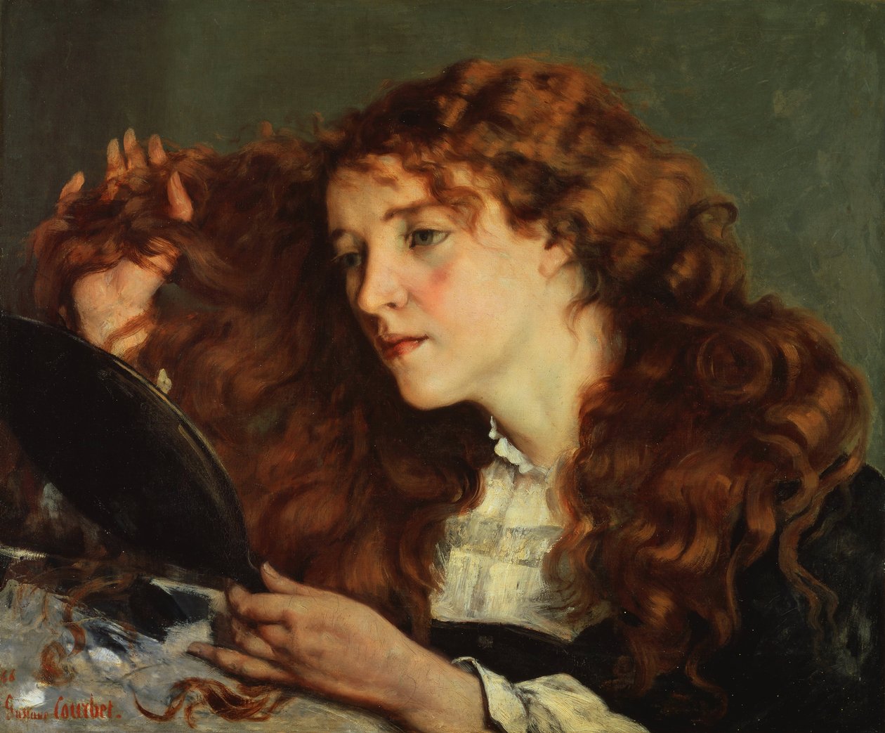 フランス語で  Jo, la belle Irlandaise 美しいアイルランドの少女ジョー 作： ギュスターヴ・クールベ