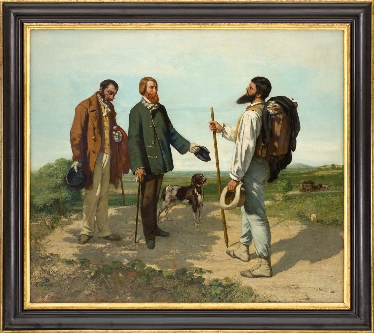 フランス語：La Rencontre, ou Bonjour Monsieur Courbet 会見、またはBonjour, Monsieur Courbet！ 作： ギュスターヴ・クールベ