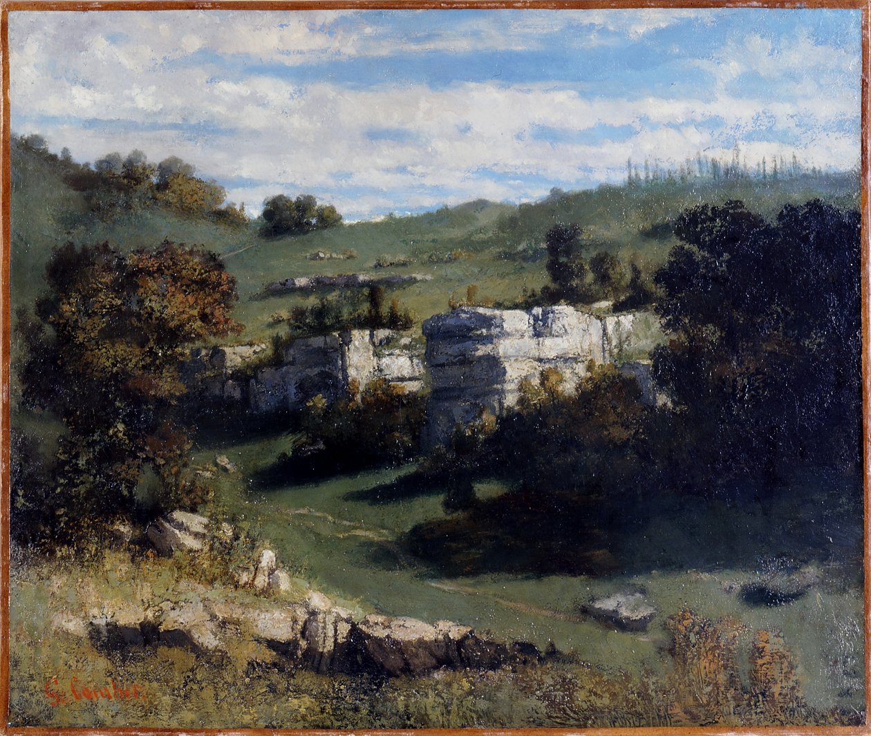 フランス語: ジュラ山脈
ドイツ語： Landschaft des Jura 作： ギュスターヴ・クールベ