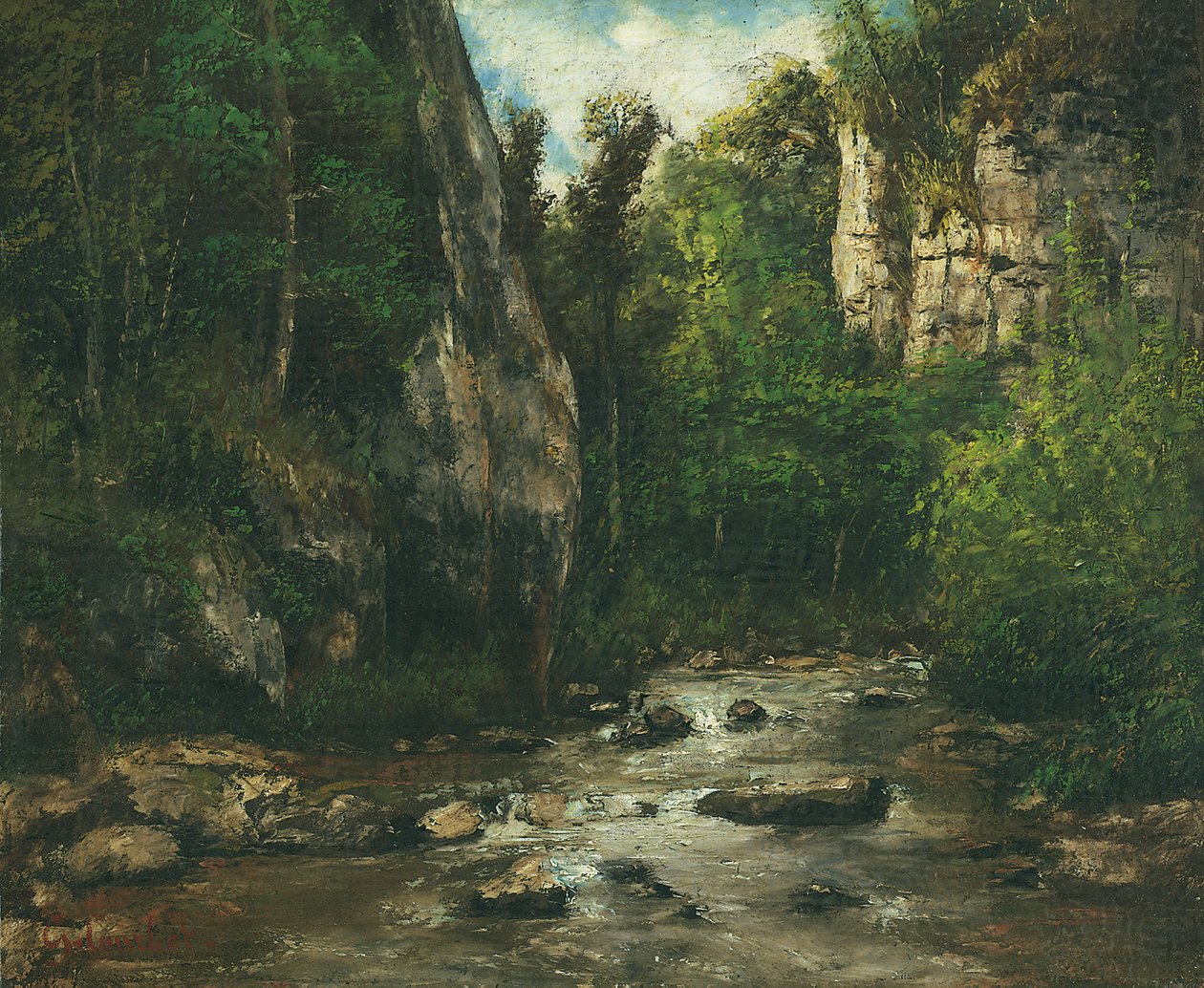1872年以降、オルナンの近くのPuit Noirの近くの風景 作： ギュスターヴ・クールベ