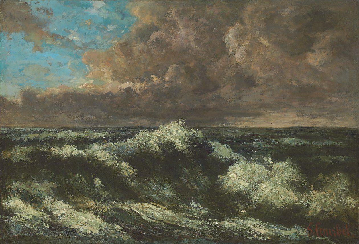 海景;海の風景、1870年頃 作： ギュスターヴ・クールベ