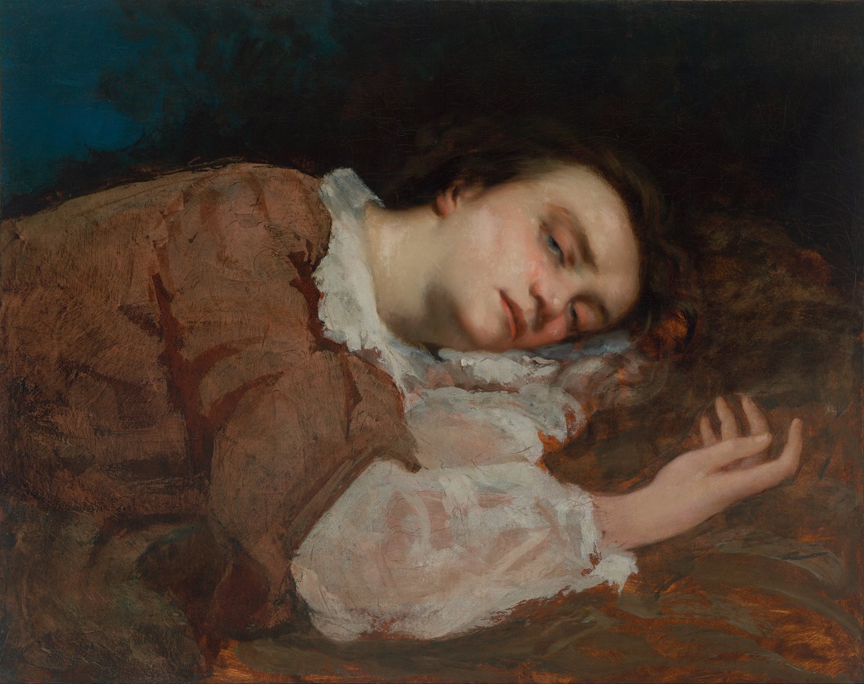 セーヌ川のほとりの女性のための調査、1856年 作： ギュスターヴ・クールベ