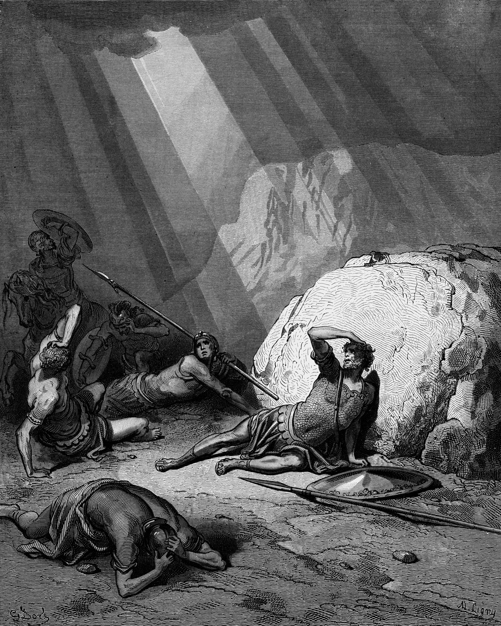 ダマスカスへの道のセントポールの改宗、1865-1866 作： ギュスターヴ・ドレ