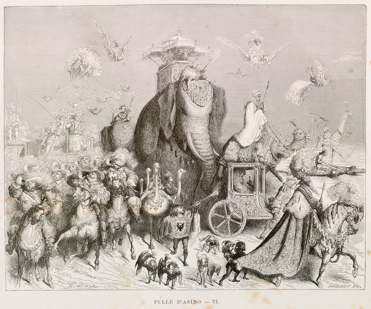 シャルル・ペロー（1628-1703）の童話集の挿絵「ロバの皮」、ギュスターヴ・ドーア（1832-1883）作 作： ギュスターヴ・ドレ