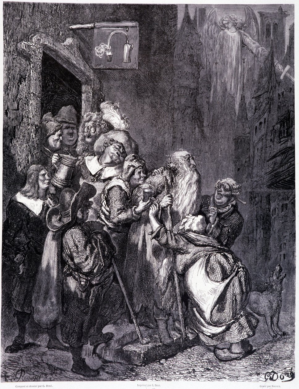 ピエール・デュポン作の "La legende du Jeif wandering "のためにギュスターヴ・ドーア（1832-1883）が描いたもので、1862年にパリで出版された "Librairie du magasinque "に収録されている。 作： ギュスターヴ・ドレ