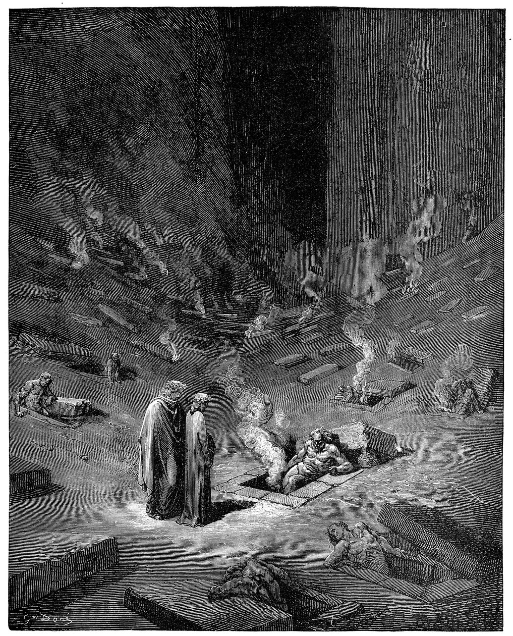 地獄：Disの街、地下世界のローマの神、1863 作： ギュスターヴ・ドレ