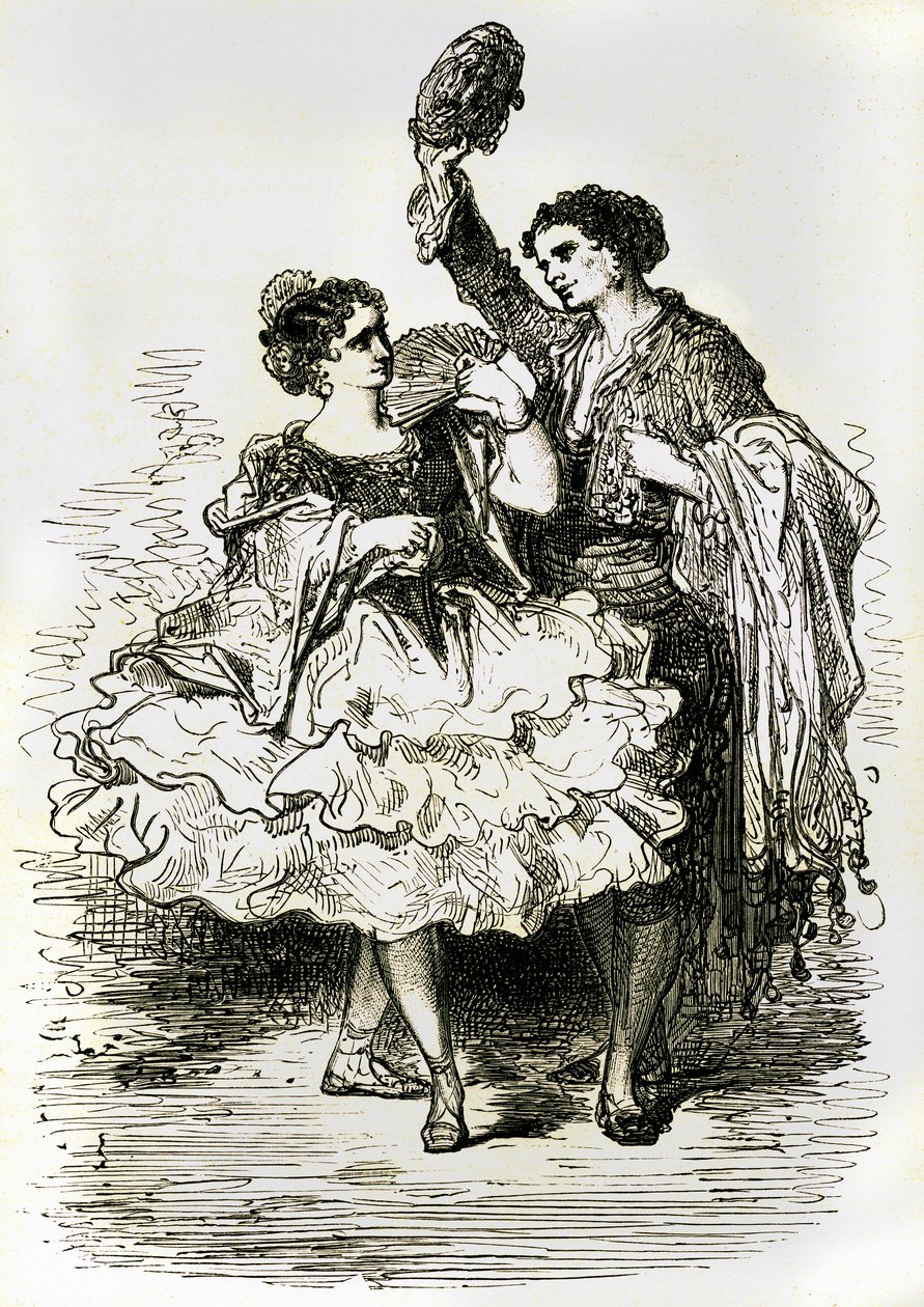 1866年に出版されたシャルル・ダヴィリエ著『スペイン航海記』の挿絵（エングレーヴィング） 作： ギュスターヴ・ドレ