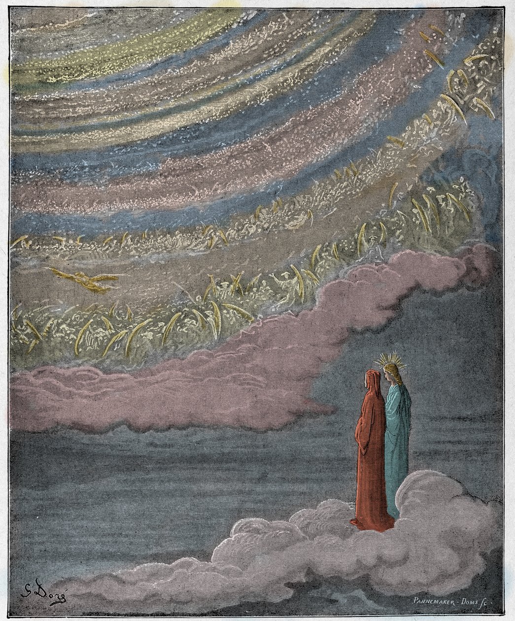 パラディソ、カント28：ダンテアリギエーリ作「The Divine Comedy」からの挿絵、1885年 作： ギュスターヴ・ドレ