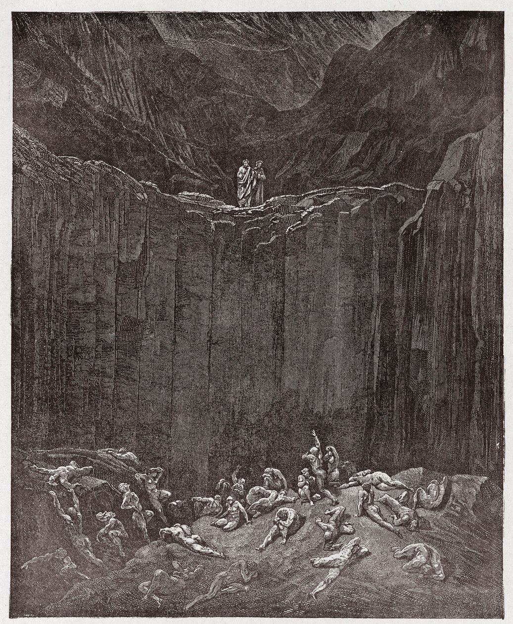 神曲』（La Divina Commedia, La Divine Comedie）『インフェルノ』第29番：谷間で苦しめられる贋作者たち - ダンテ・アリギエリ（1265-1321）作 - ギュスターヴ・ドーア（1832-1883）挿絵 作： ギュスターヴ・ドレ
