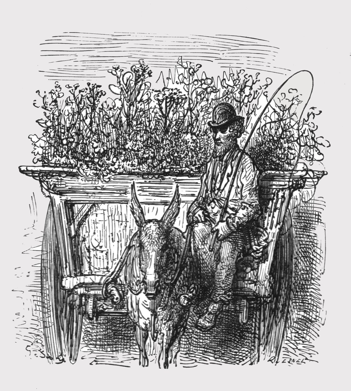「フラワーホーカー」、1872年。 作： ギュスターヴ・ドレ