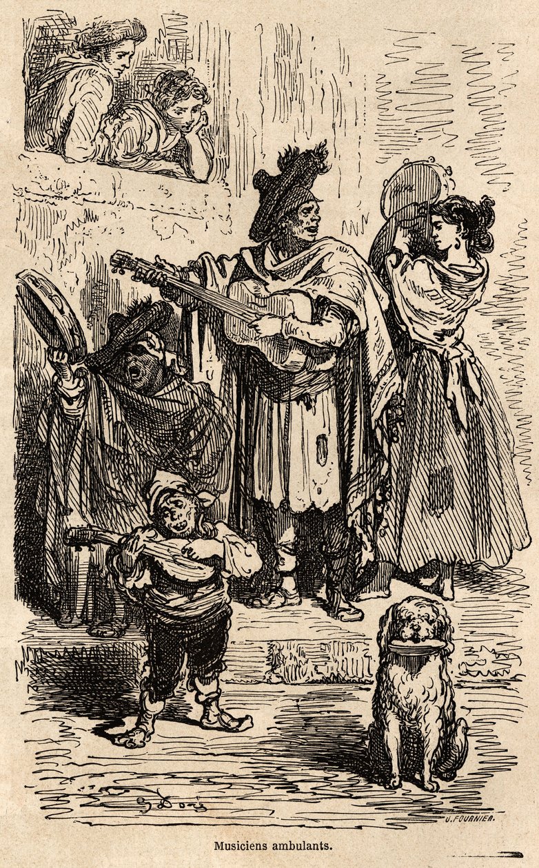 Gustave Dore (1832-1883)が1862年にC.Davillierと行ったスペイン旅行を描くために描いたもの。エドワード・シャルトン編『世界旅行』に掲載されている図版 作： ギュスターヴ・ドレ