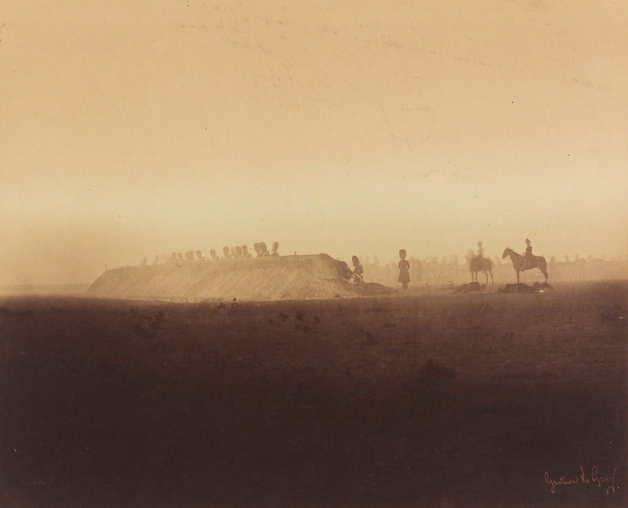 騎兵隊の作戦、シャロン収容所、1857年（写真） 作： ギュスターヴ・ルグレイ