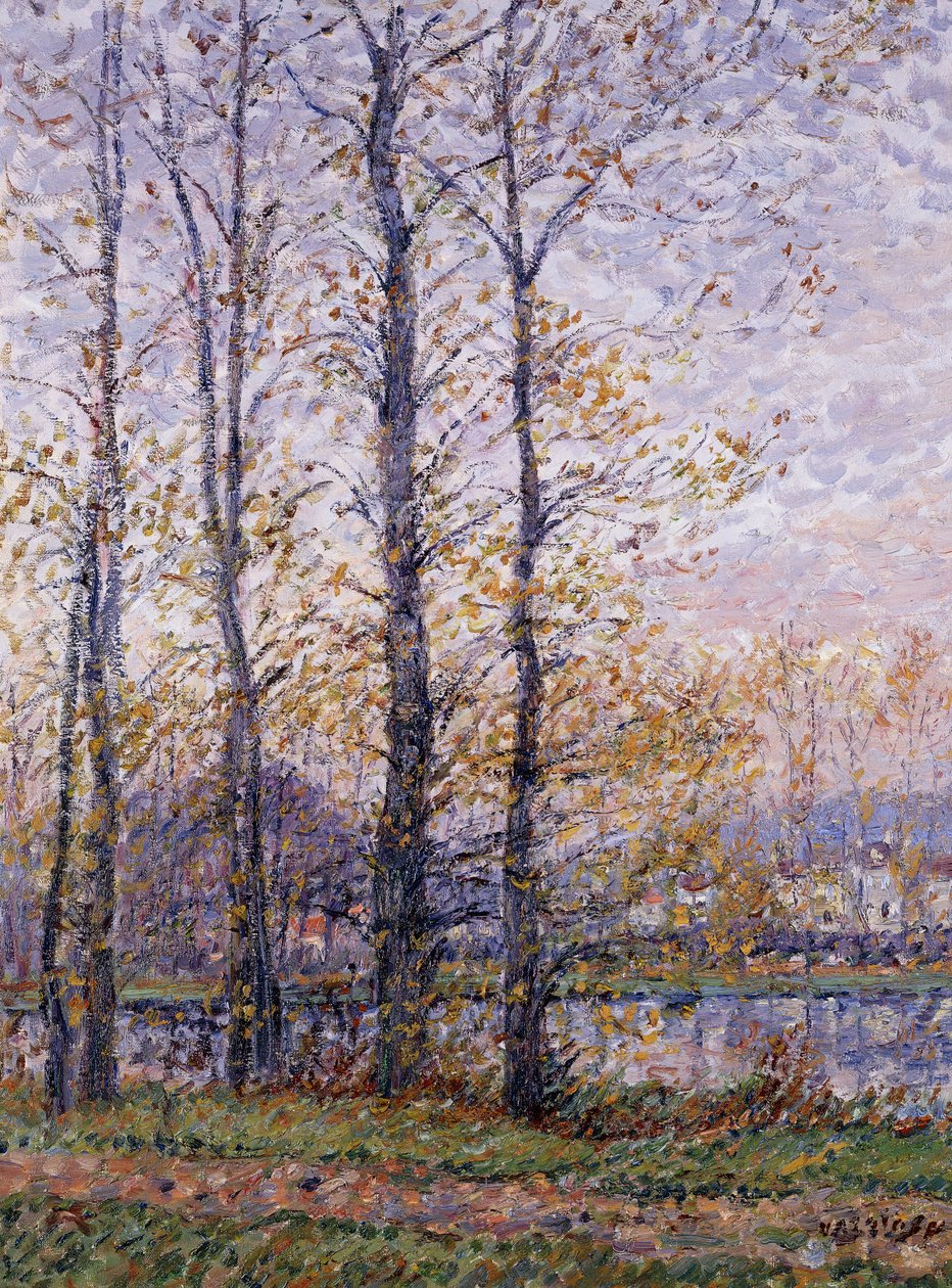 Precyのオワーズの銀行; Les Bords de l "Oise a Precy、 作： グスタフ・ロワゾー