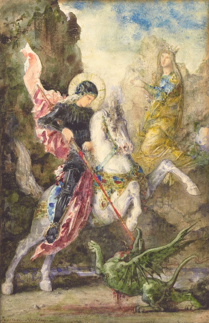 セントジョージとドラゴン、1869年 作： ギュスターヴ・モロー