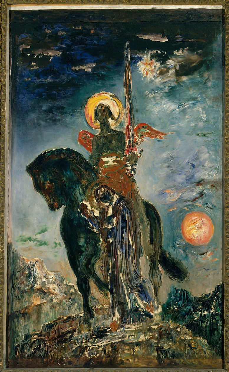 公園と死の天使」 ギュスターヴ・モロー（1826-1898）の絵画 日。1,10 X 0,37 m パリ、ギュスターヴ・モロー美術館 作： ギュスターヴ・モロー