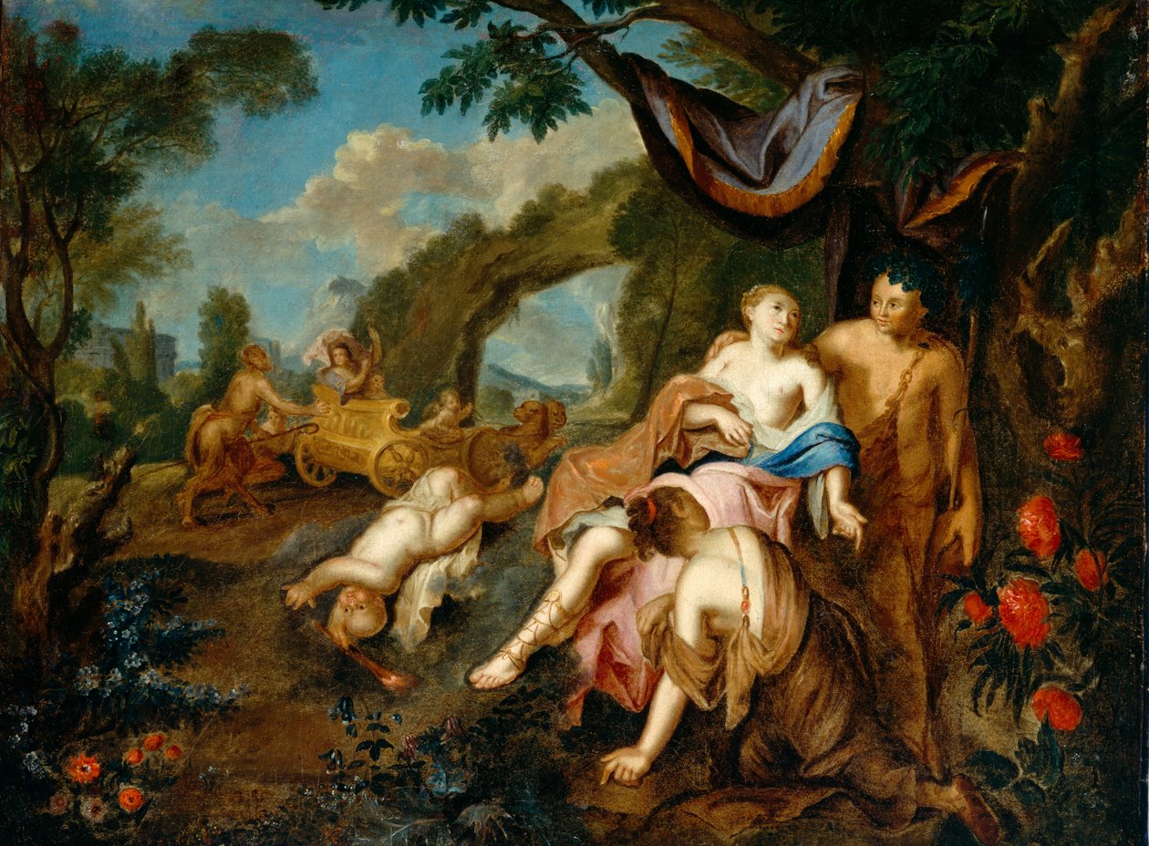 バッカスとアリアドネ、1725年頃 作： グスタフ・ヘセリウス