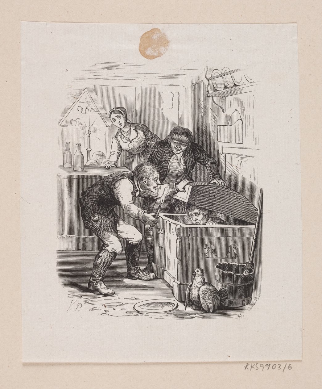 H.C.の「リトルクロースとビッグクロース」のイラストです。 アンデルセン「おとぎ話と物語」第1巻 作： HPハンセン