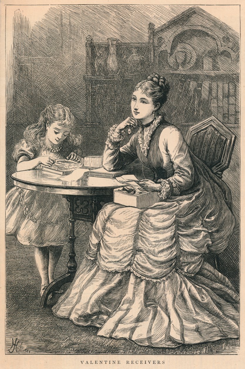 バレンタインレシーバー、1875年 作： H・ジョンソン