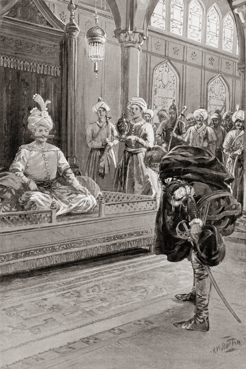 1599年にペルシャのシャー・アッバース大帝の宮廷を訪れたアンソニー・シャーリー卿（Hutchinson