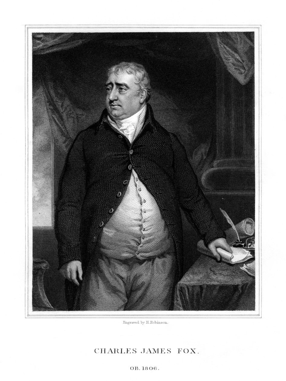 チャールズジェームズフォックス、イギリスの政治家、1833年。 作： H.ロビンソン