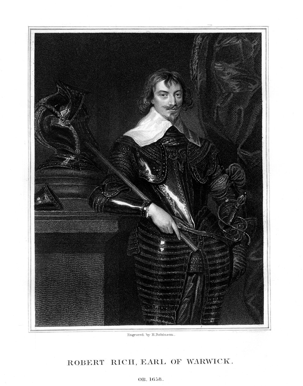 ロバートリッチ、2代目ワーウィック伯爵、イギリス植民地管理者、1827年 作： H.ロビンソン