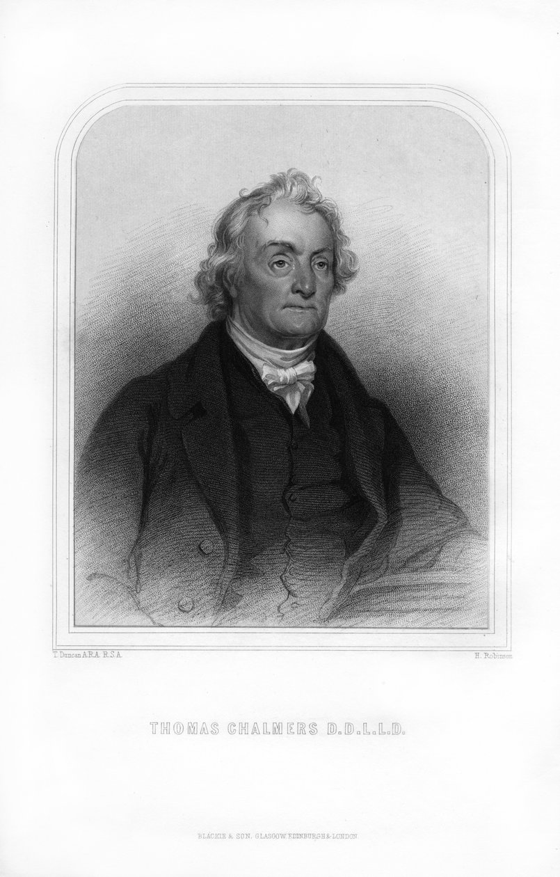 トーマスチャーマーズ、スコットランドの神、1870年。 作： H.ロビンソン