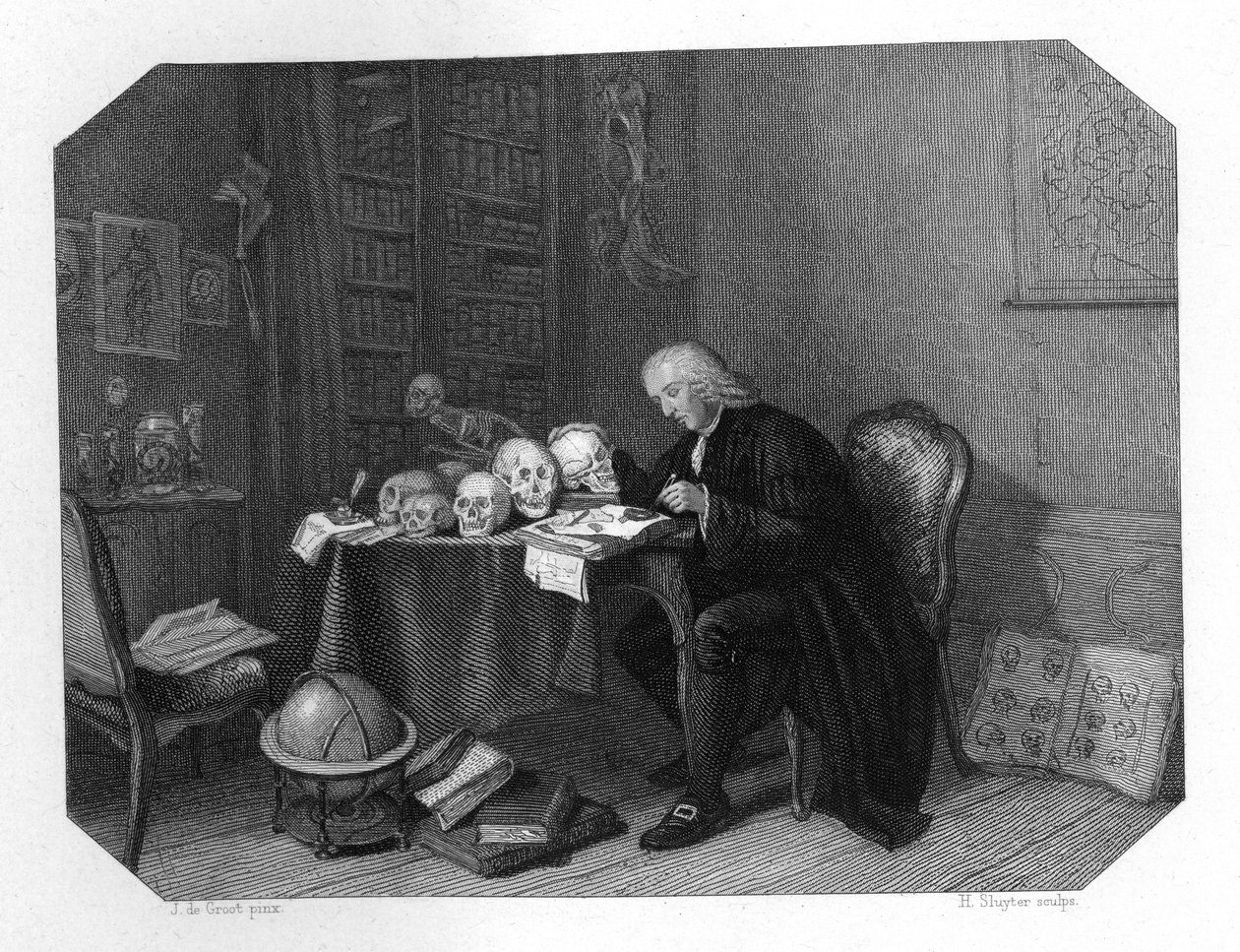 ペトルスキャンパー、オランダの解剖学者、人類学者、博物学者、c1870 作： H.スルイター