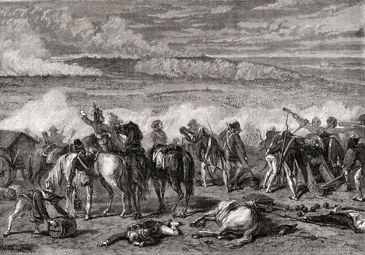 1792年11月6日のジェマペスの戦い、アレクサンドルユレルの彫刻 作： H・ド・ラ・シャルレリー
