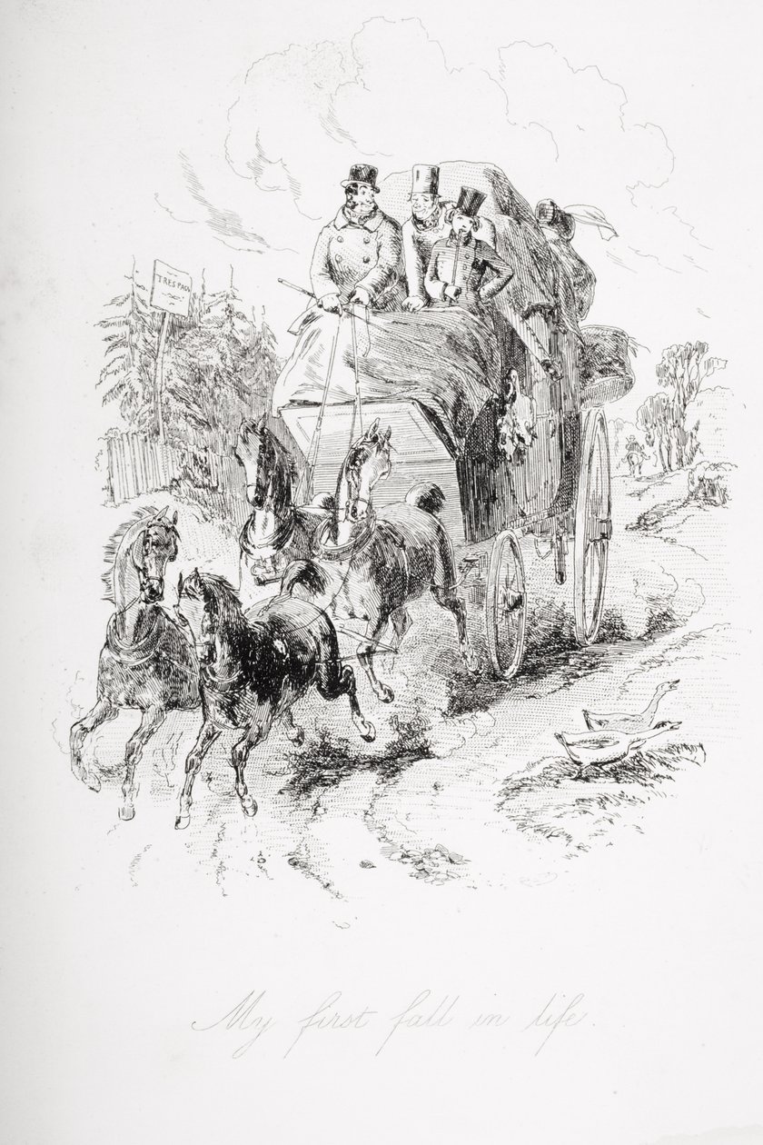 私の人生の最初の秋、チャールズディケンズ（1812-70）による「David Copperfield」のイラスト、1850年に初めて公開 作： ハブロナイト・ブラウン