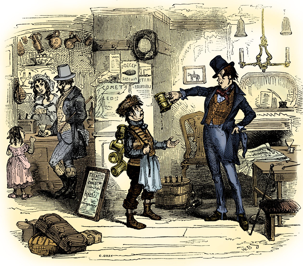 チャールズ・ディケンズの「The Old Curiosity Shop」。 作： ハブロナイト・ブラウン