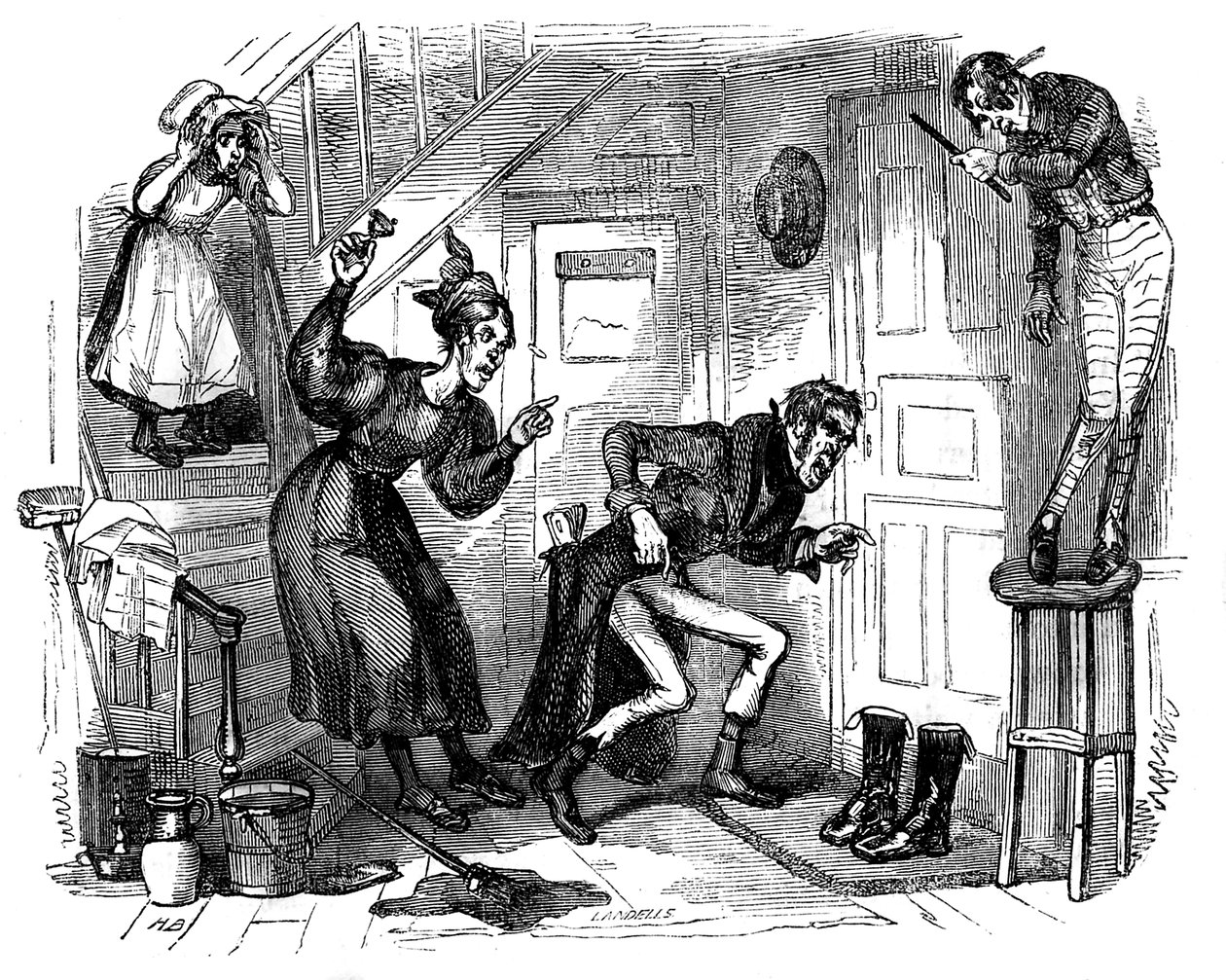 チャールズ・ディケンズの「The Old Curiosity Shop」。 作： ハブロナイト・ブラウン