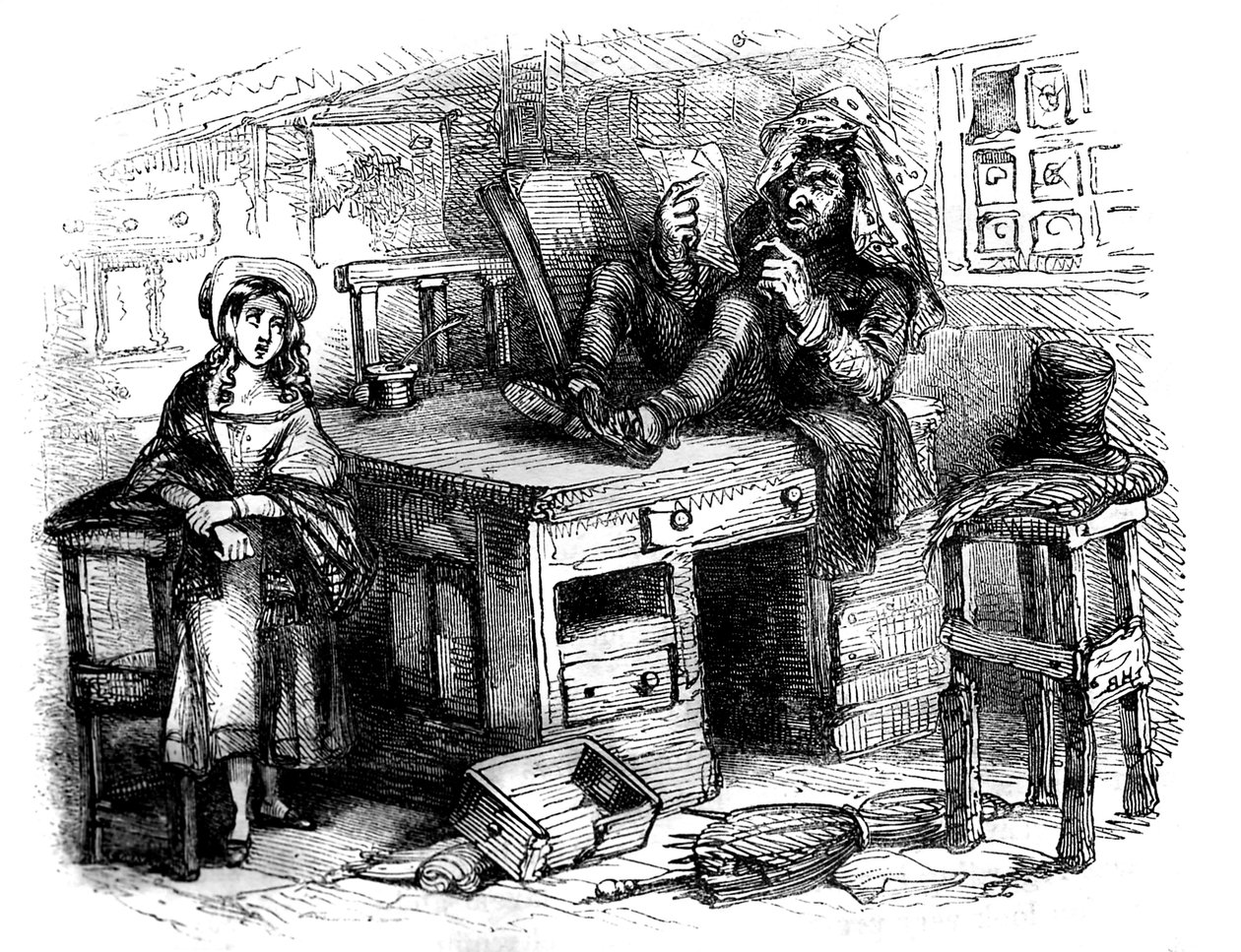 チャールズ・ディケンズの「The Old Curiosity Shop」。 作： ハブロナイト・ブラウン