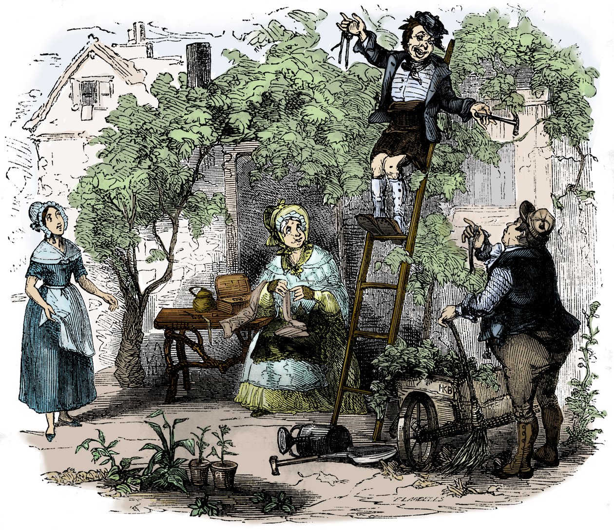 チャールズ・ディケンズの「The Old Curiosity Shop」。 作： ハブロナイト・ブラウン