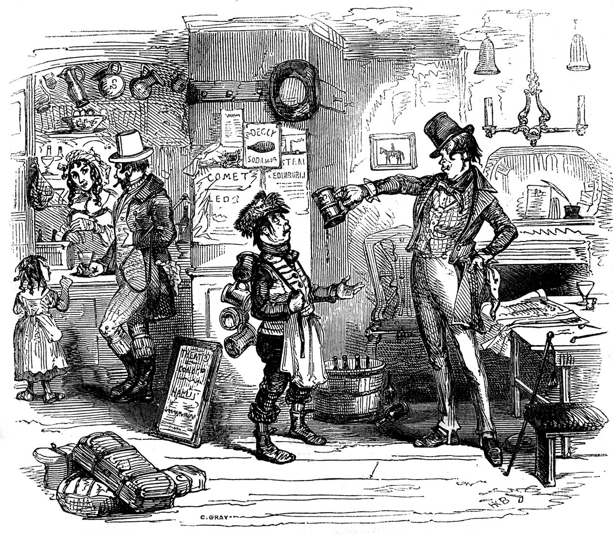 チャールズ・ディケンズの「The Old Curiosity Shop」。 作： ハブロナイト・ブラウン