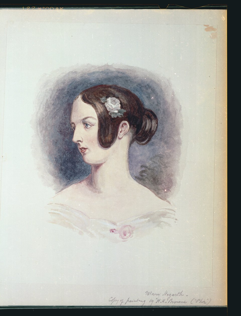 メアリー・ホガース、1890年頃（紙にトイレ） 作： ハブロナイト・ブラウン