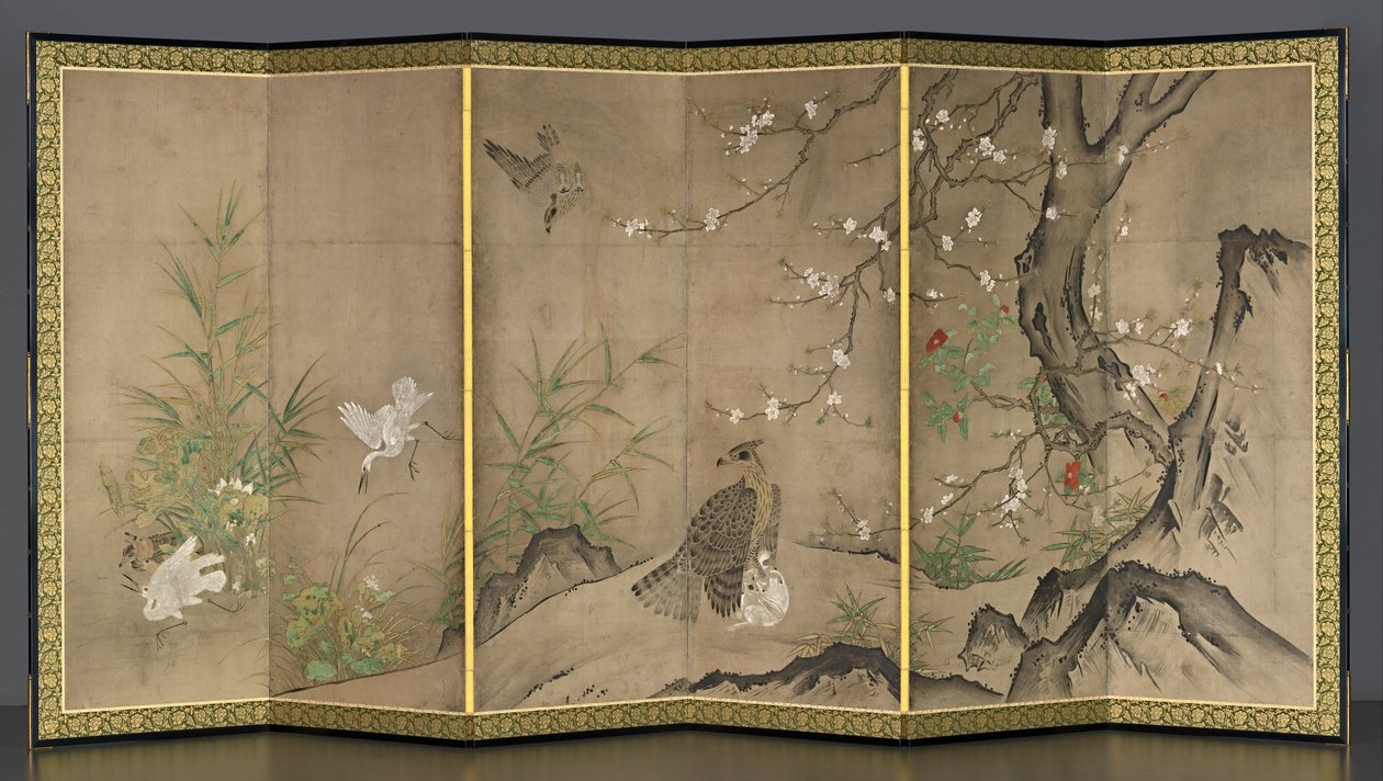風景の中の鳥と花 作： 花月土atsu
