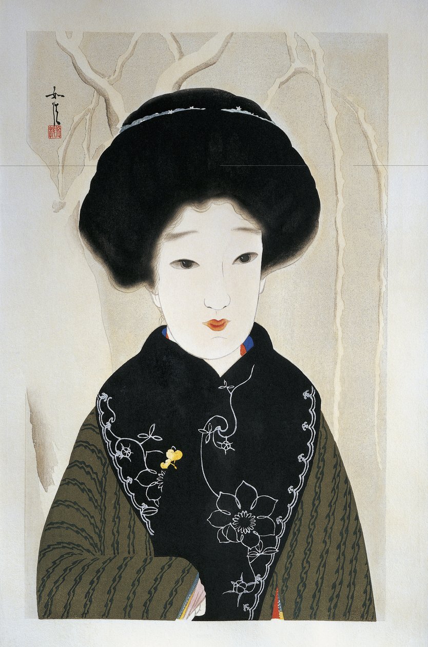 女性のアップ 作： 浜田浄泉