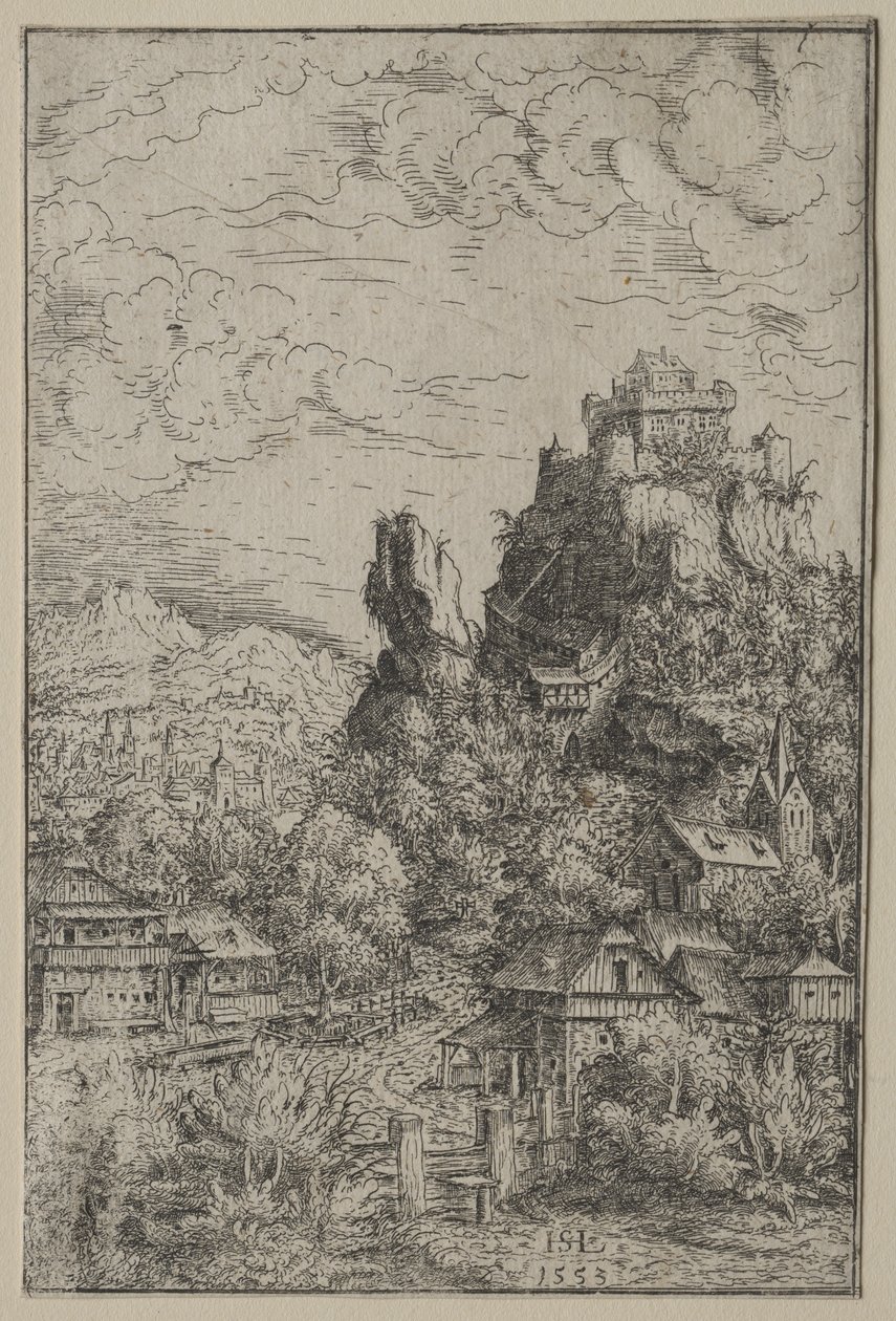 城のある風景、1553年。 作： ハンス・セバルド・ローテンサック