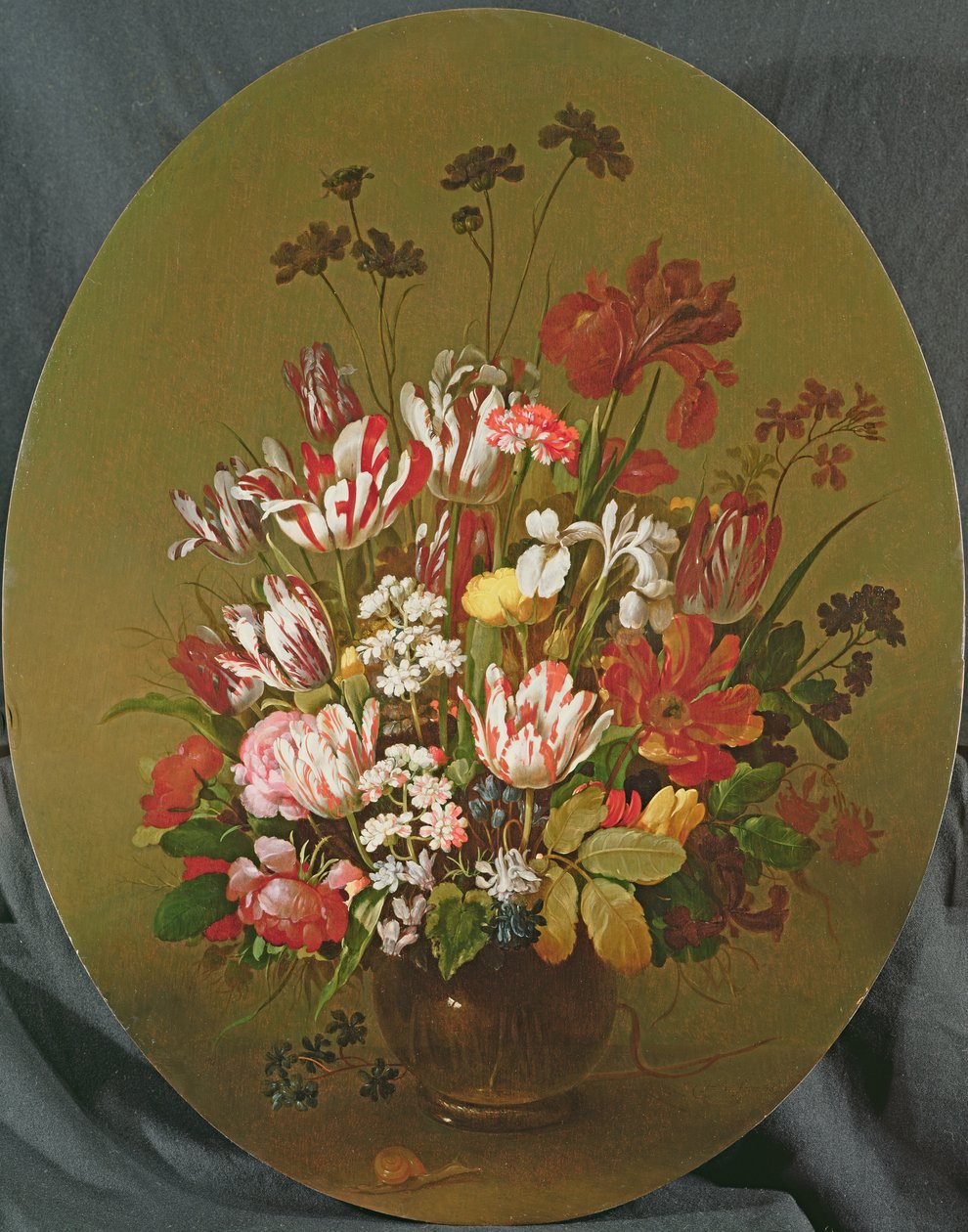 ガラスの花瓶の花 作： ハンス・ボロンジェ