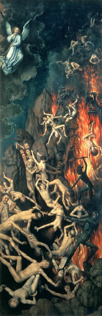 The Last Judgement、1473 oil on panel detail of 144071 作： ハンス・メムリンク