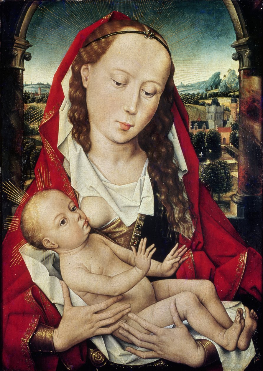 聖母子、c.1467-70 作： ハンス・メムリンク