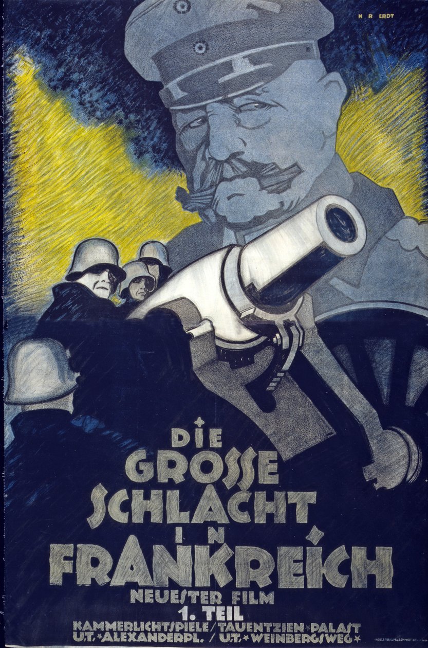 パートI、フランスの大戦いのパブの広告。 1918年頃 作： ハンス・ルディ・エルト