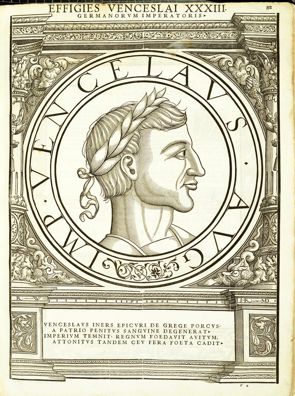 Vuenzeslaus、ローマの東と西の指揮官、古代コインの最も真実な画像から、チューリッヒのAndreas Gessnerによって印刷されたRudolph Wyssenbachによって彫刻 作： ハンス・ルドルフ・マヌエルドイツ人