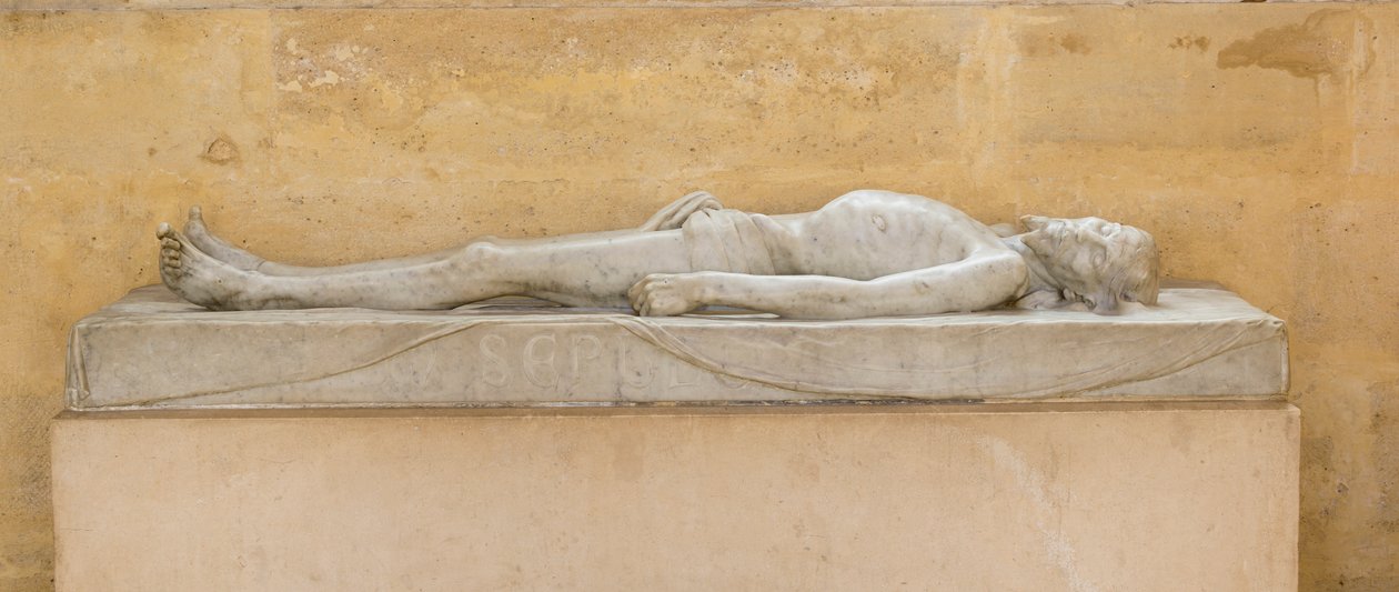 墓のキリスト、H.Holbein のコピー。 パリのアンヴァリッド礼拝堂 (1670 年) の海岸 (写真) 作： ハンス（後）ホルバイン・ザ・ヤンガー