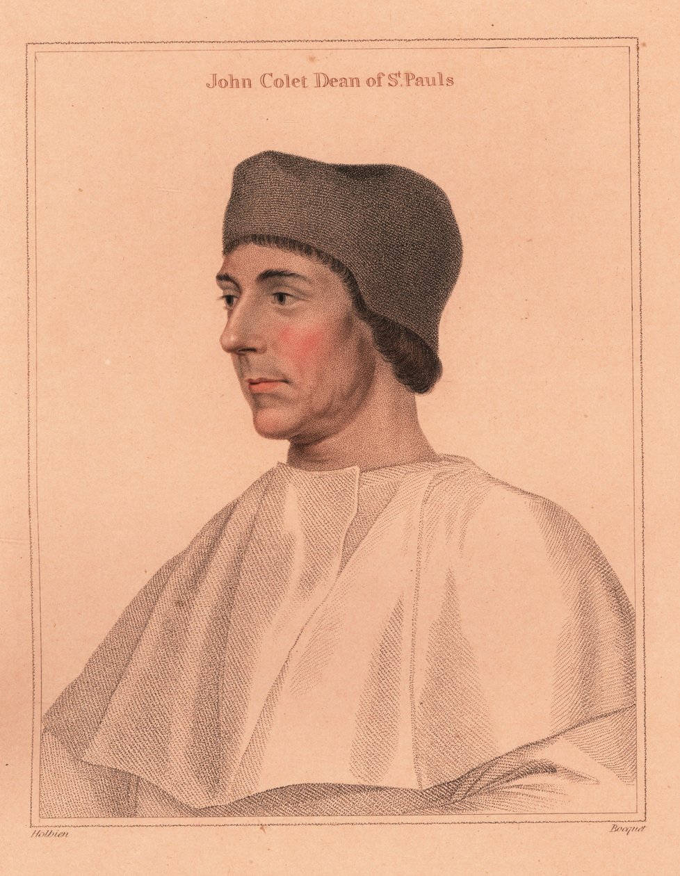 ジョン・コレット、セント・ポール大聖堂の学部長、1812年（彫刻） 作： ハンス（後）ホルバイン・ザ・ヤンガー