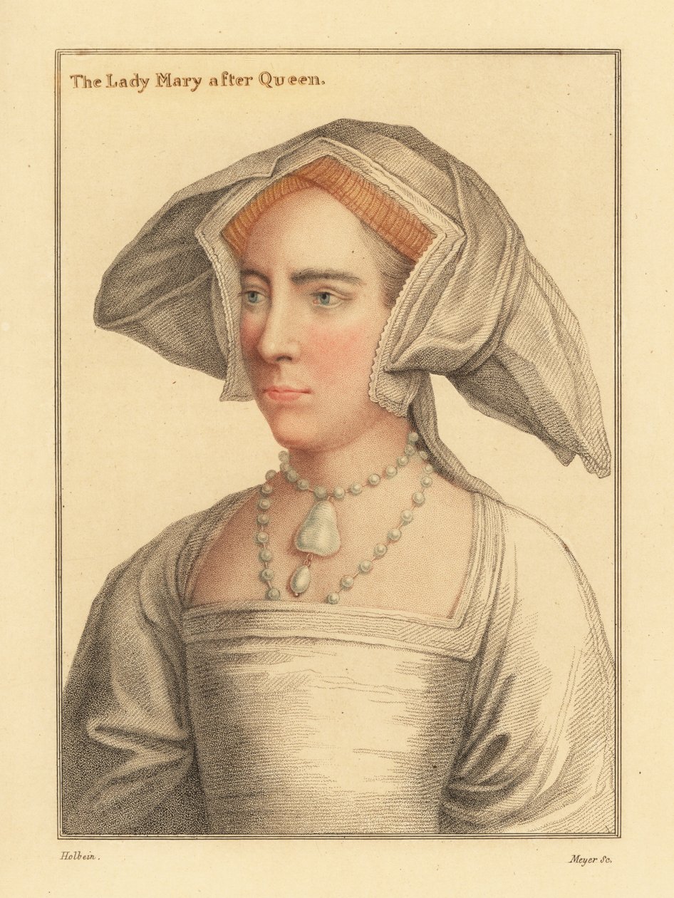 Lady Mary, kuningas Henrik VIII:n tytär, 1812 (kaiverrus) 作： ハンス（後）ホルバイン・ザ・ヤンガー