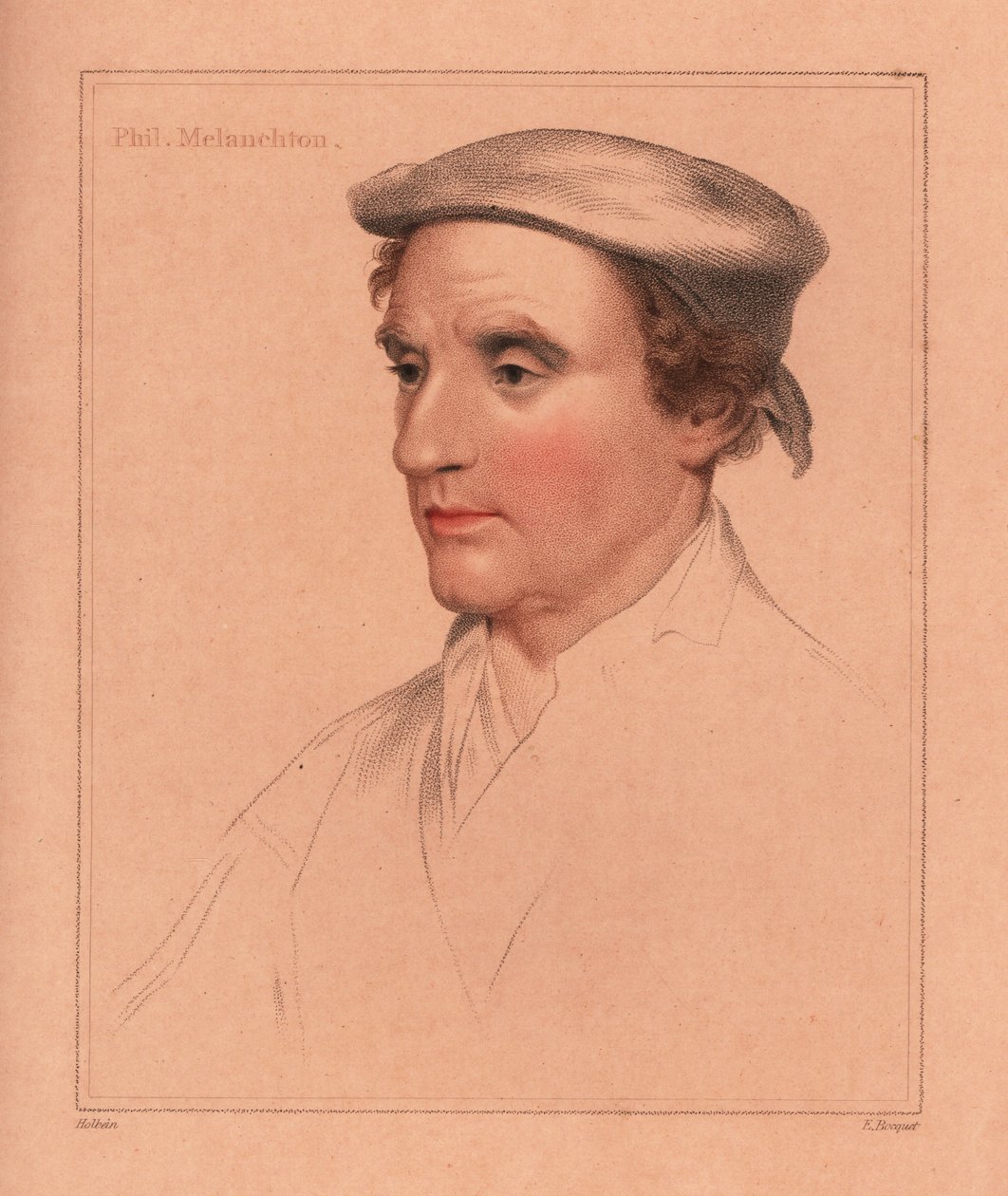Philip Melanchton ou homem não identificado., 1812 (gravura) 作： ハンス（後）ホルバイン・ザ・ヤンガー