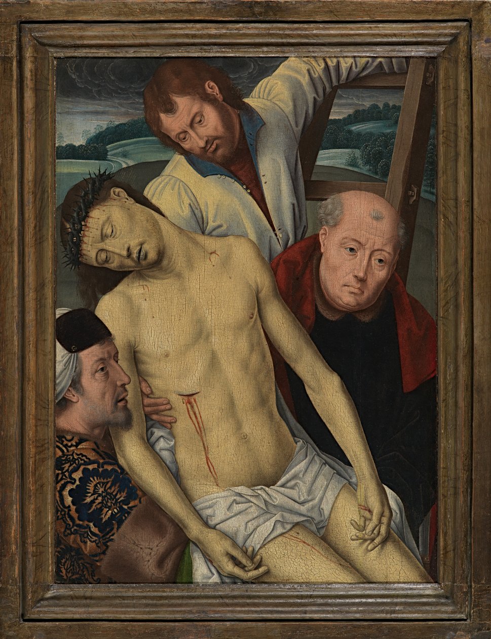 十字架からの降下、c.1491-1519（パネルに油彩） 作： ハンス（後）メムリンク
