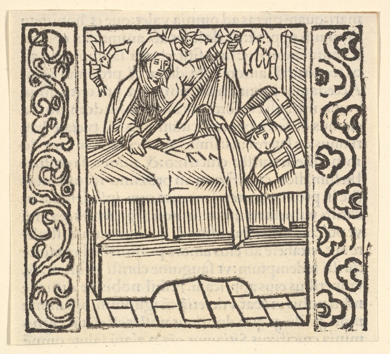 死者の世話、Speculum Passionis、1507、1507 のイラスト。 作： ハンス・バルドゥン