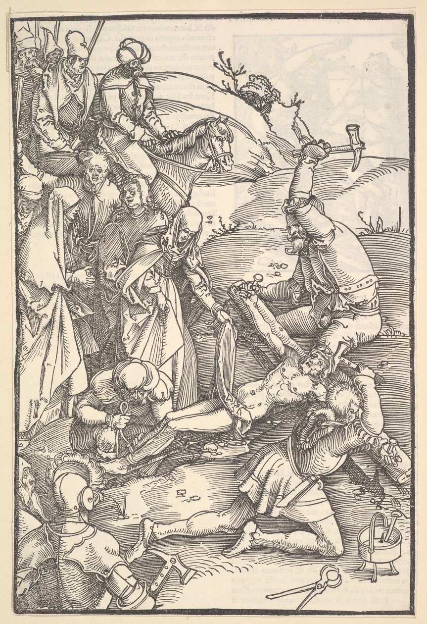 キリストは十字架に釘付けにされました：十字架に釘付けされたキリスト、Speculum Passionis Dom ...、1507。 作： ハンス・バルドゥン